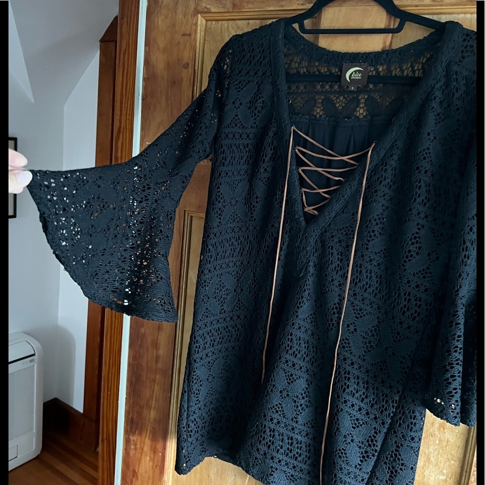 BluMoon Black Lace Cover Up, S, perfect condition